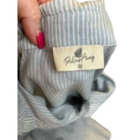 Striped Palms Away Shirt Dress - Picture 3 of 4